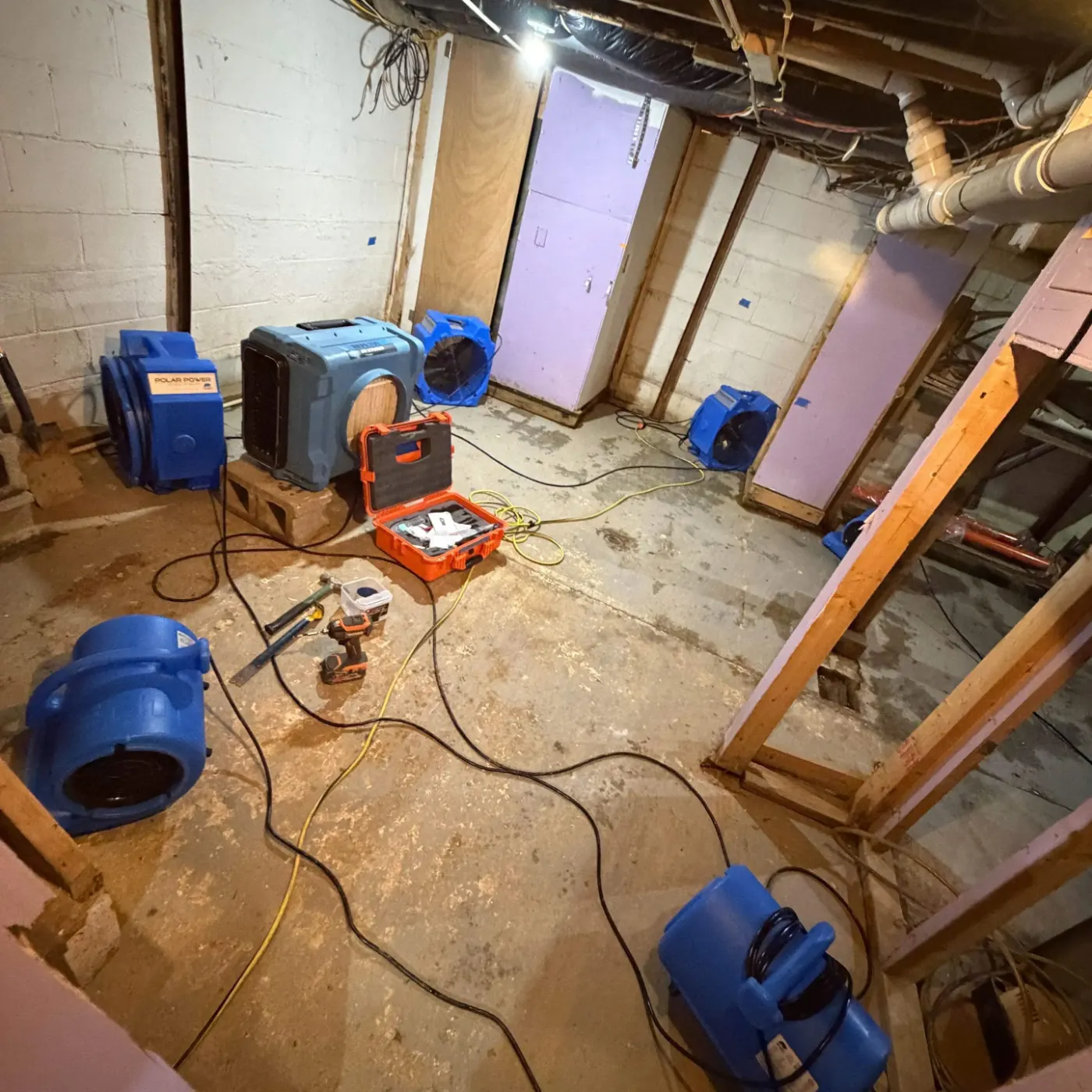 Certified restoration crew at work on Imperial Hills residence